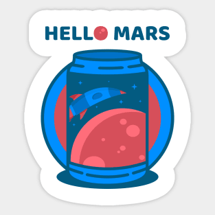 Hello Mars Sticker